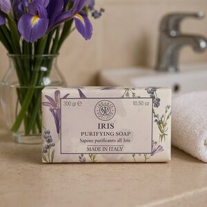 Erbario Toscano IRIS Purifying Soap – 300g / 10.5 oz – Made in Italy